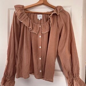 Things Between Gingham Ruffle Top